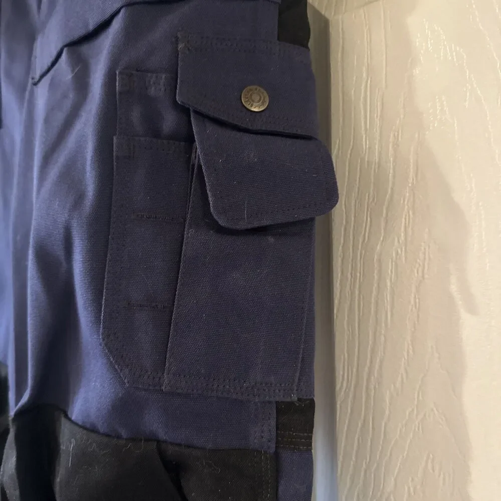 Blaklader Workwear Pants 38x31 Blue Utility Cargo Reinforced Durable Tradesman